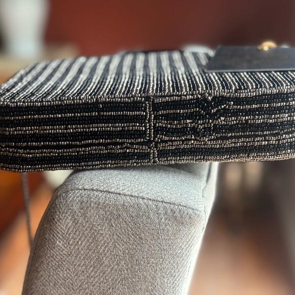 Viral Beaded Black and Silver Women's Bag - Picture 5 of 6
